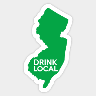 New Jersey Drink Local NJ Green Sticker